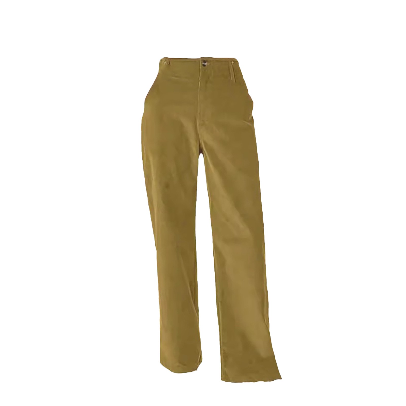thumbnail image 2 of Pantalones anchos de pana vintage para mujer: cintura alta, parte trasera elástica, bolsillos laterales, corte recto para ropa informal, 2 of 6